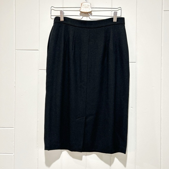 Vintage Ports International Pure Wool High Waist Midi Pencil Skirt - Picture 4 of 6